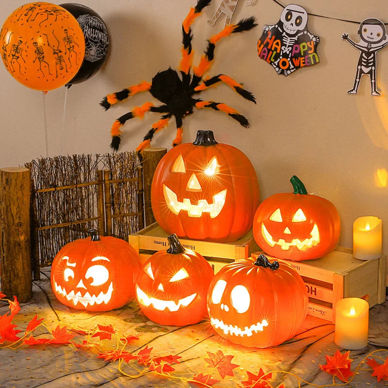 Glow-in-the-Dark Halloween Pumpkin Lamp