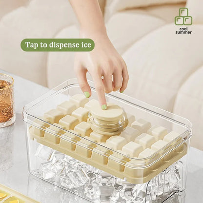 One-Press Ice Cube Storage Box
