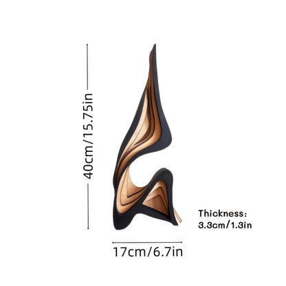 Artistic Abstract Wooden Streamlined Statue