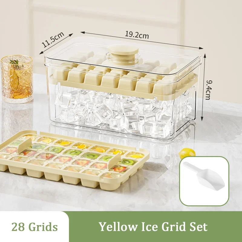 One-Press Ice Cube Storage Box