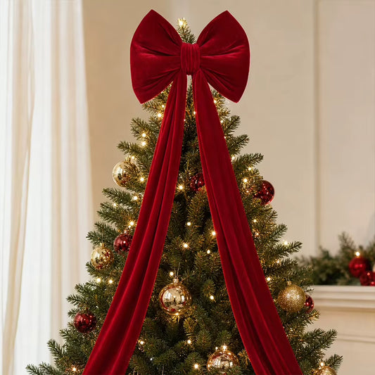 Oversized Satin Christmas Bow Decoration