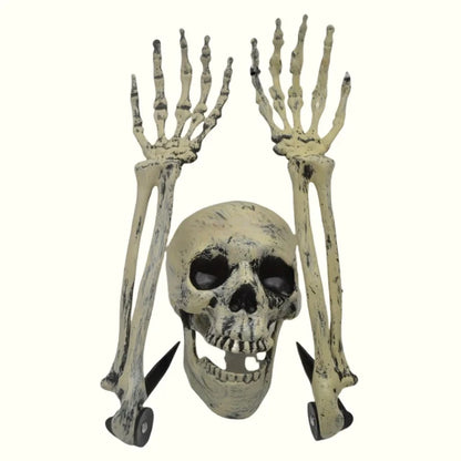 Halloween Skeleton Skull and Hand Garden Stakes